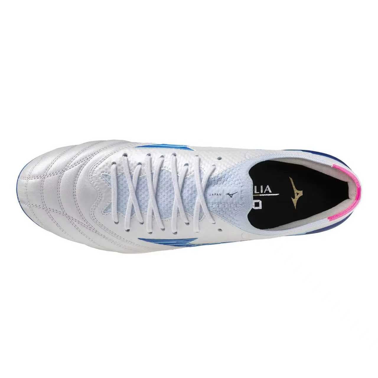 Кроссовки для футбола Mizuno Morelia Neo 4 Мужские футбольные бутсы устойчивые к истиранию белые и синие - изображение 3