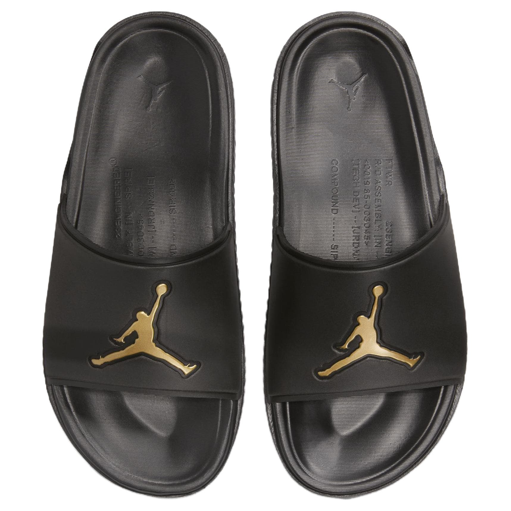 Сандалии Jordan Jumpman Black Gold Slides - изображение 2
