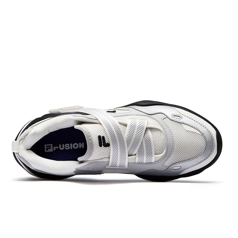 Кроссовки FILA FUSION EVA SLIM Waterdrop Shoes Текстиль Синтетическая кожа Низкий верх Повседневная обувь Женская Снег Черный - изображение 3