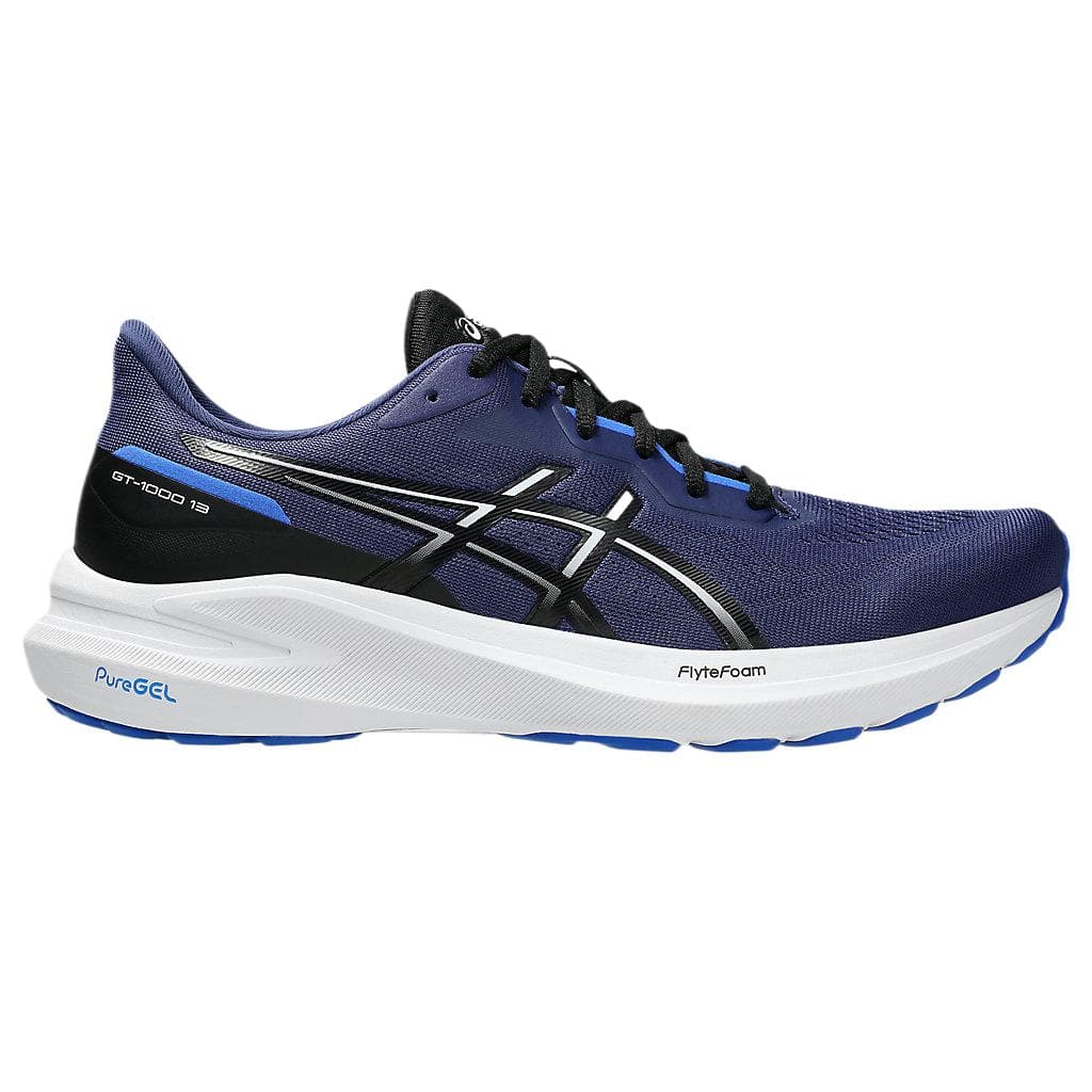 Кроссовки Asics GT 1000 13 Удобная Износостойкая Низкий Верх Повседневная Обувь Мужская Синяя Белая - изображение 3
