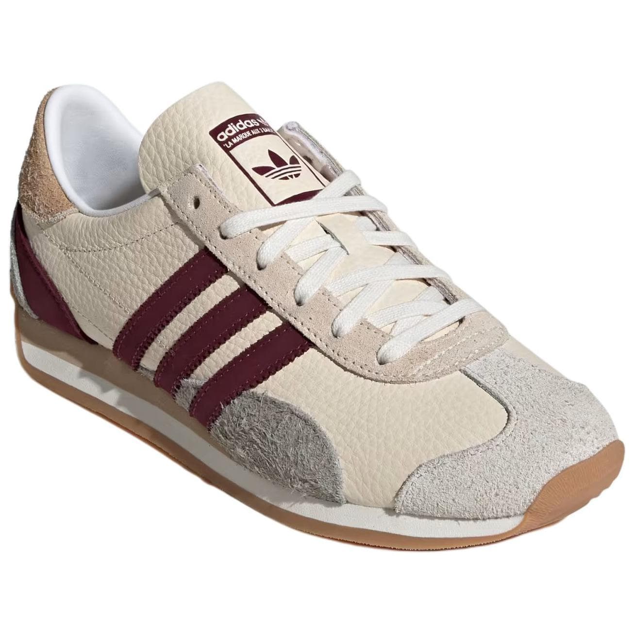 Кроссовки Adidas Originals Country OG Кожа Low Топ Повседневная обувь Женские Бежевый - изображение 3
