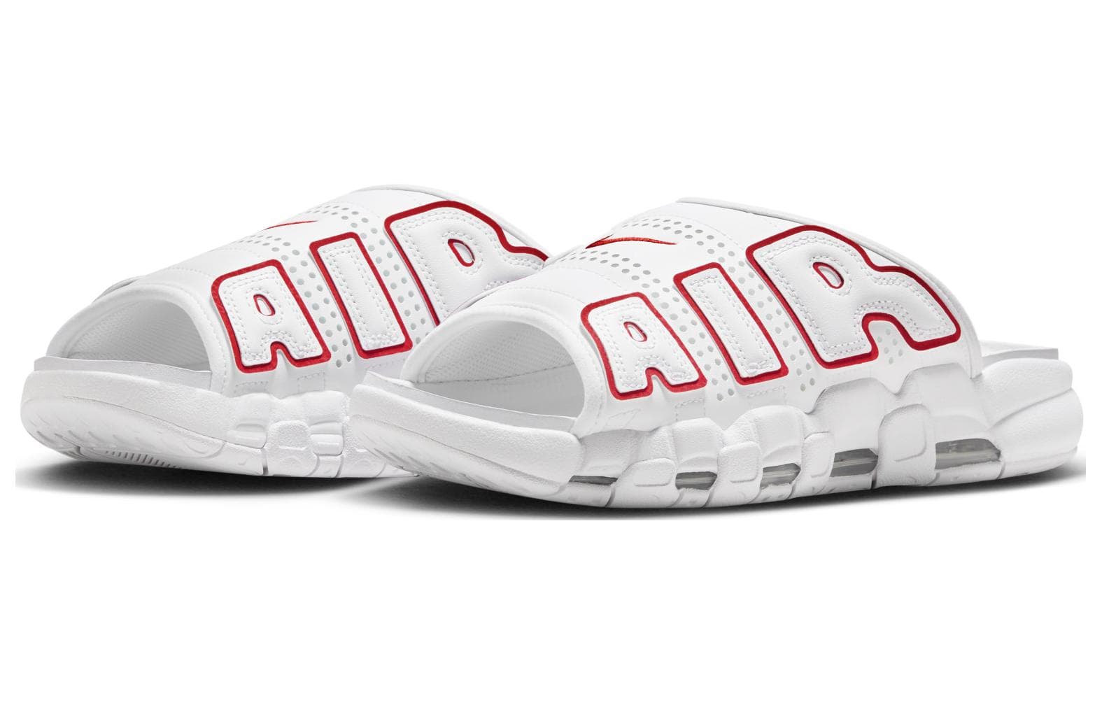 Сандалии Nike Air More Uptempo Slide White Red - изображение 3