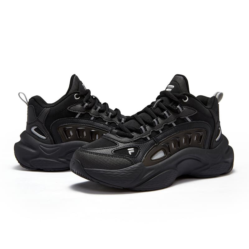 Кроссовки FILA FUSION SKY TRAIL Износостойкий MID Топ Повседневная обувь Женская Черная - изображение 3