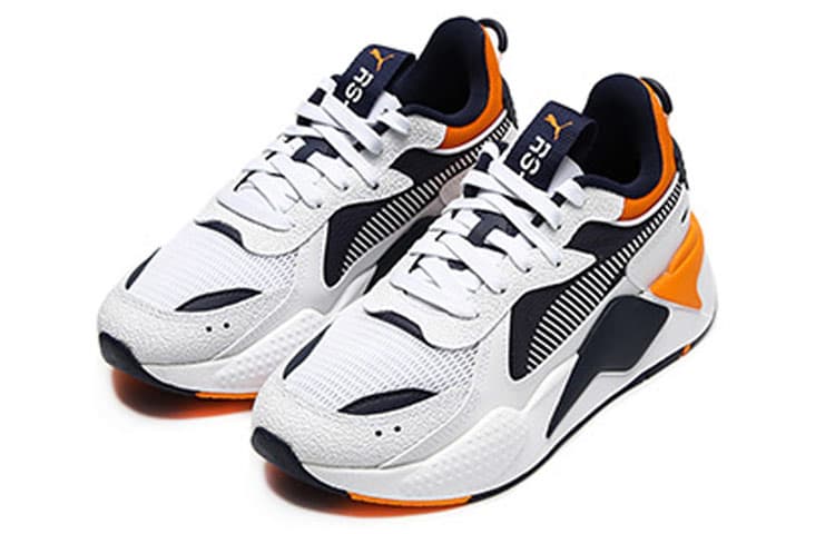 Кроссовки PUMA RS-X Hard Drive White Grey Orange - изображение 4