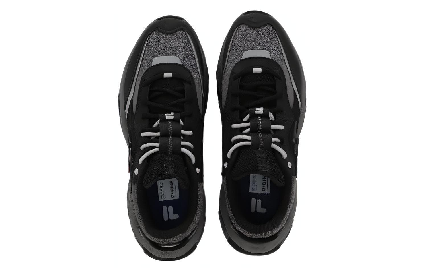 Кроссовки FILA FUSION Сетка для сыра Текстиль Синтетическая кожа Низкий топ Повседневная обувь Мужская Черная - изображение 3