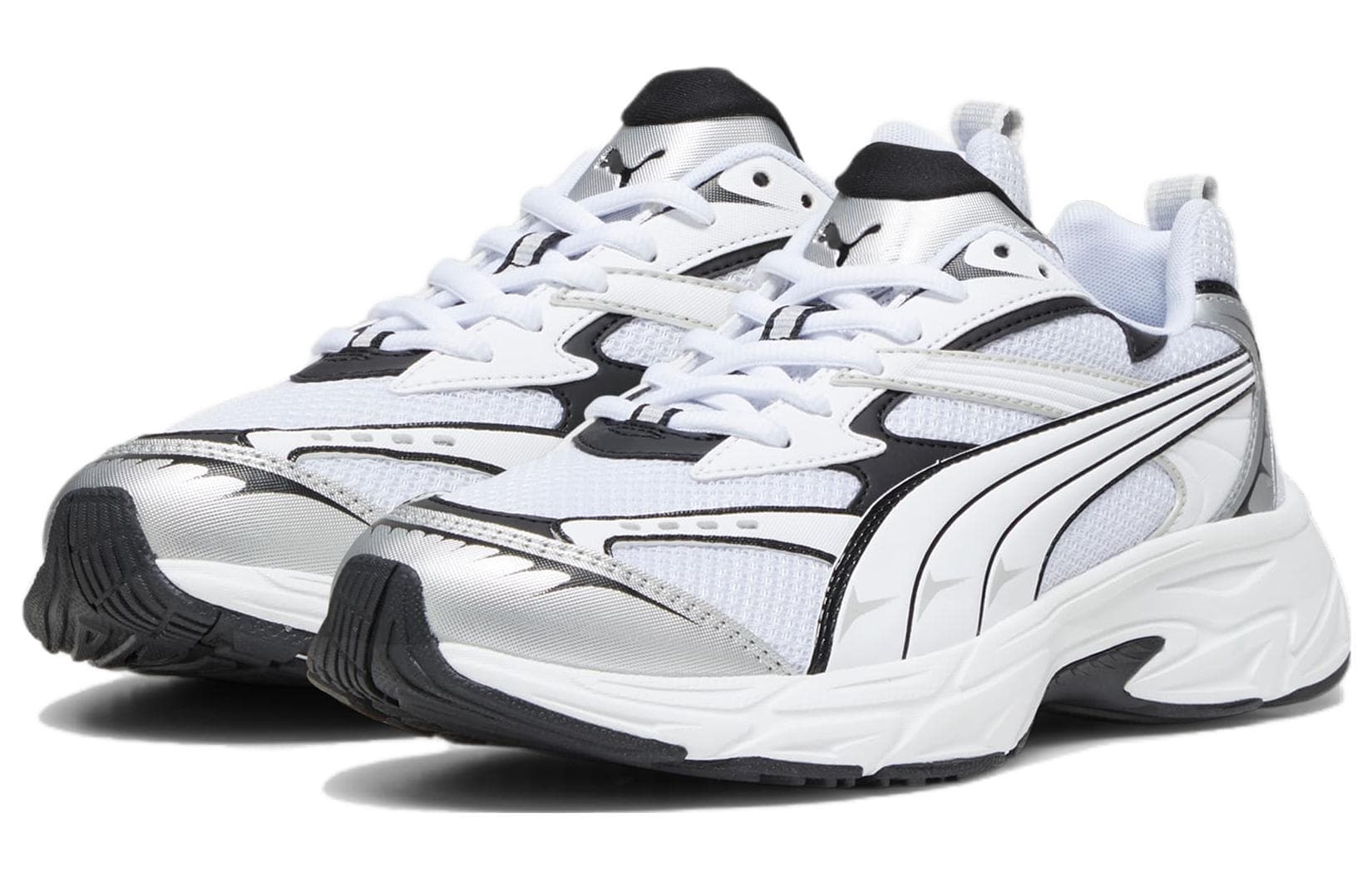 Кроссовки PUMA Morphic Амортизация Дышащая Низкий Верх Повседневная Обувь Унисекс Белый - изображение 4