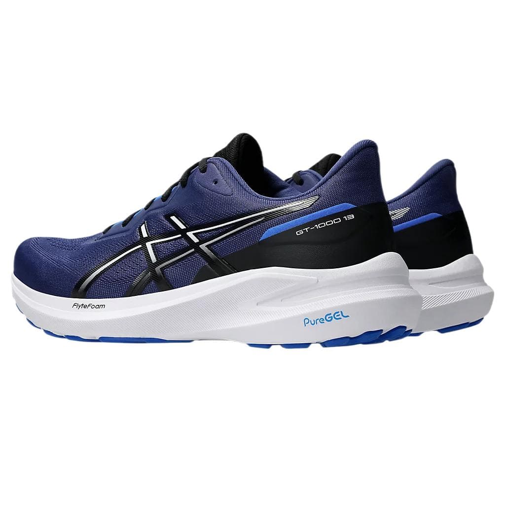 Кроссовки Asics GT 1000 13 Удобная Износостойкая Низкий Верх Повседневная Обувь Мужская Синяя Белая - изображение 5