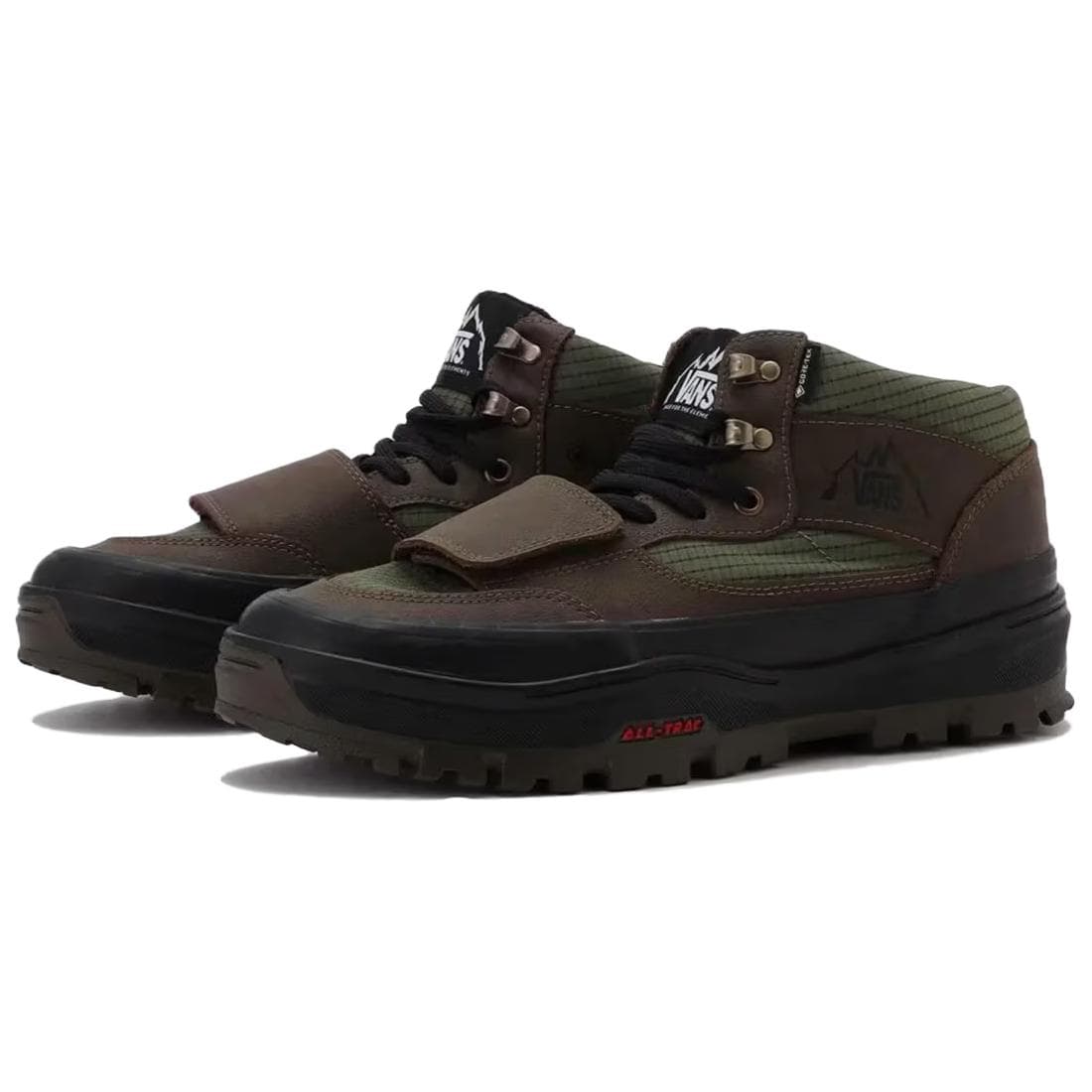 Кроссовки Vans Mountain Водонепроницаемый и Дышащий Поддержка Термический MID Топ Повседневная Обувь Унисекс Коричневый Зеленый - изображение 3