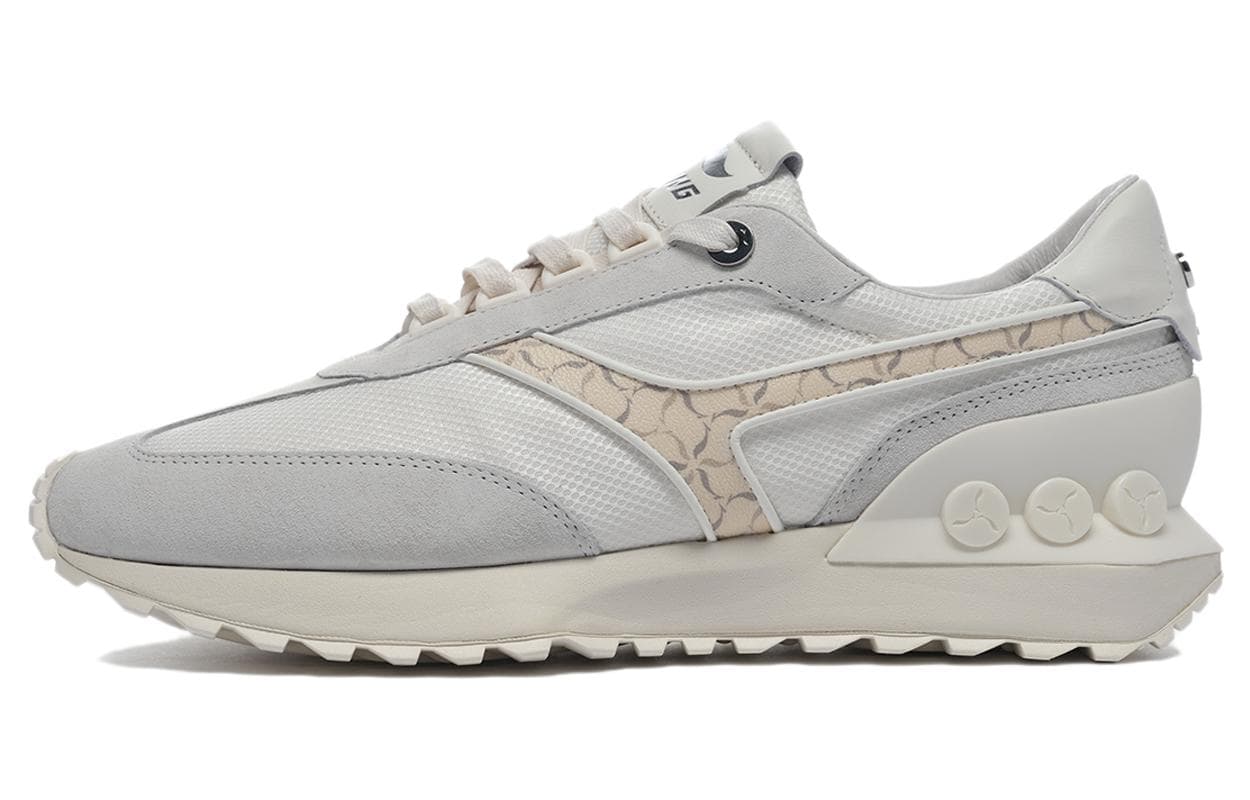 Кроссовки LI-NING 1990 Zhenrong Comfortable Versatile Shock-Absorbing Wear-Resistant Лоу-топы Беговые кроссовки Мужской Экрю - изображение 1