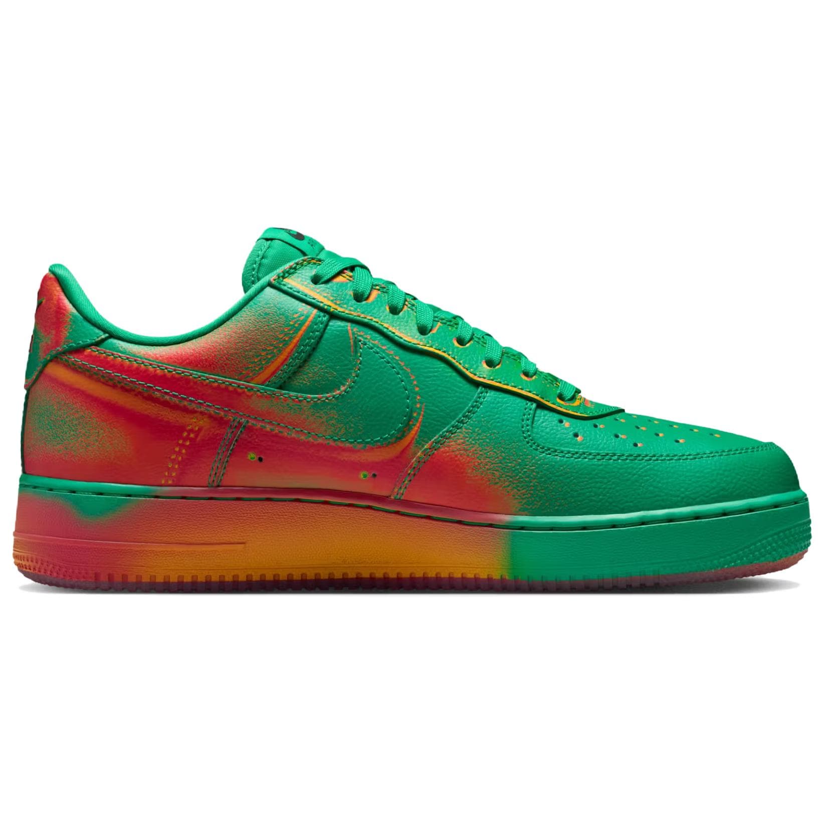 Кроссовки Nike Air Force 1 Дышащая Скейтборд Обувь Мужская Зеленая Оранжевая - изображение 2