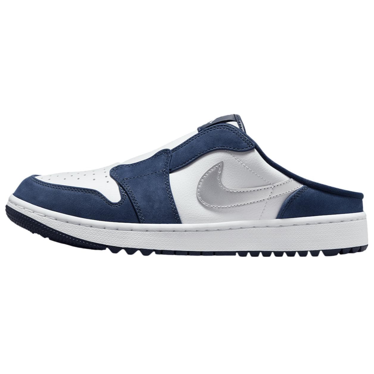 Кроссовки Jordan Air Jordan 1 Кожа Дышащий Low Топ Повседневная обувь Мужской Белый и синий цвет - изображение 1