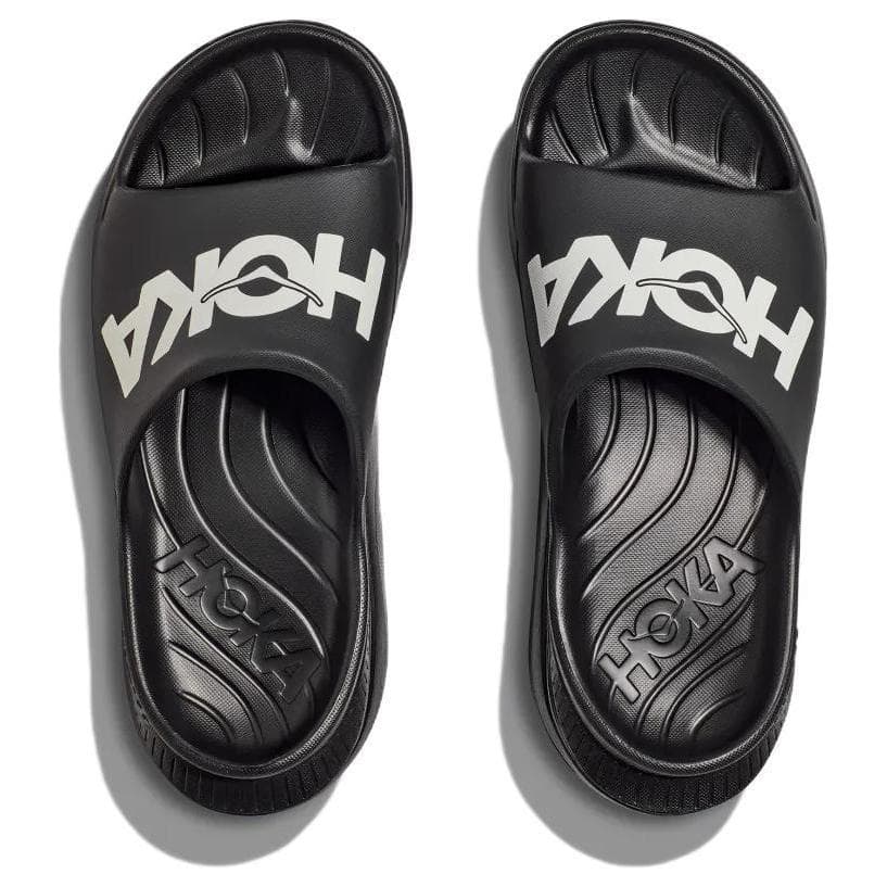 Сандалии HOKA ONE ONE Ora Athletic Шлепанцы Унисекс Черный Белый - изображение 3