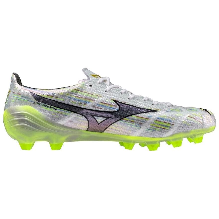Кроссовки для футбола Mizuno Alpha 2 FG Твердый Грунт Противоскользящие Устойчивые к Износу Футбольные Бутсы Унисекс Серебристо-Зеленый - изображение 2