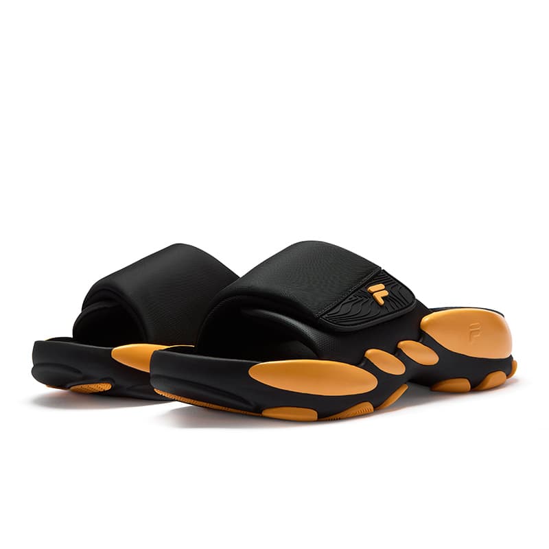 Сандалии FILA FUSION ANTS SLIPPER Ants Slippers Шлепанцы Мужские Черные Желтые - изображение 2