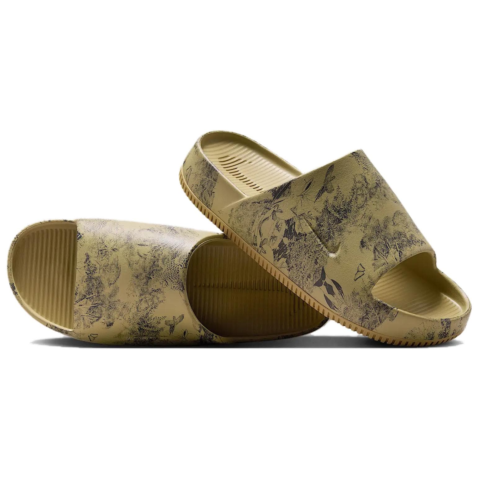 Сандалии NIKE Calm Slide Тапочки Мужской Бежево-серый - изображение 4