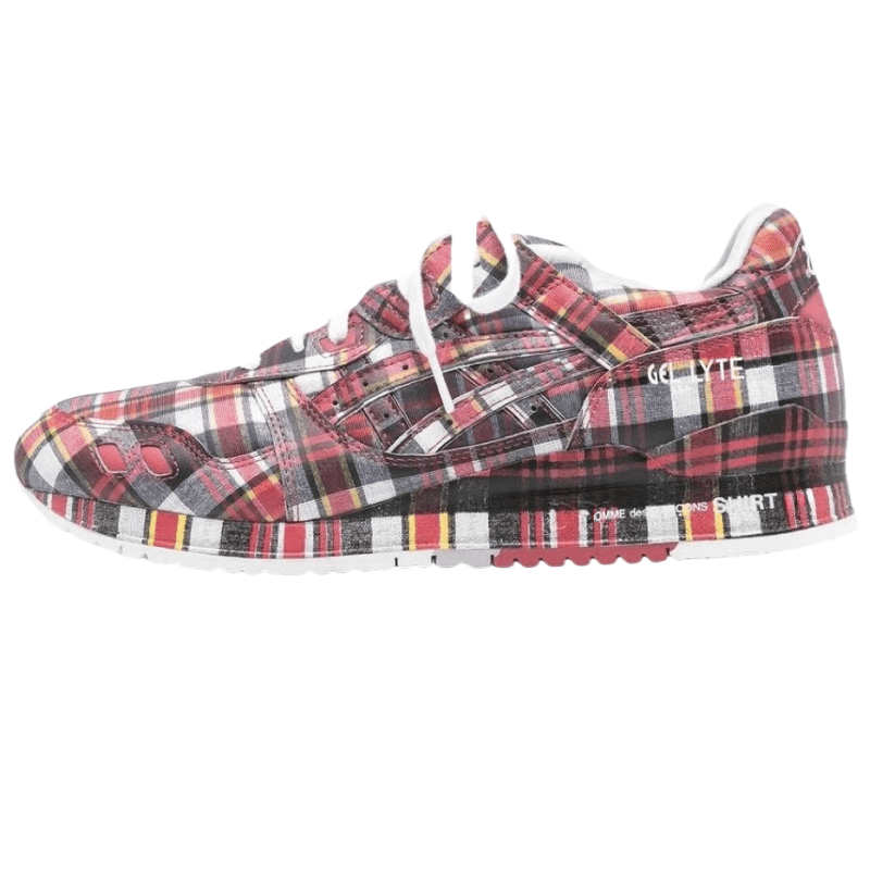Кроссовки COMME des GARÇONS Рубашка x Asics Gel Lyte 3 Low Топ Повседневная обувь Унисекс Красный Белый - изображение 1