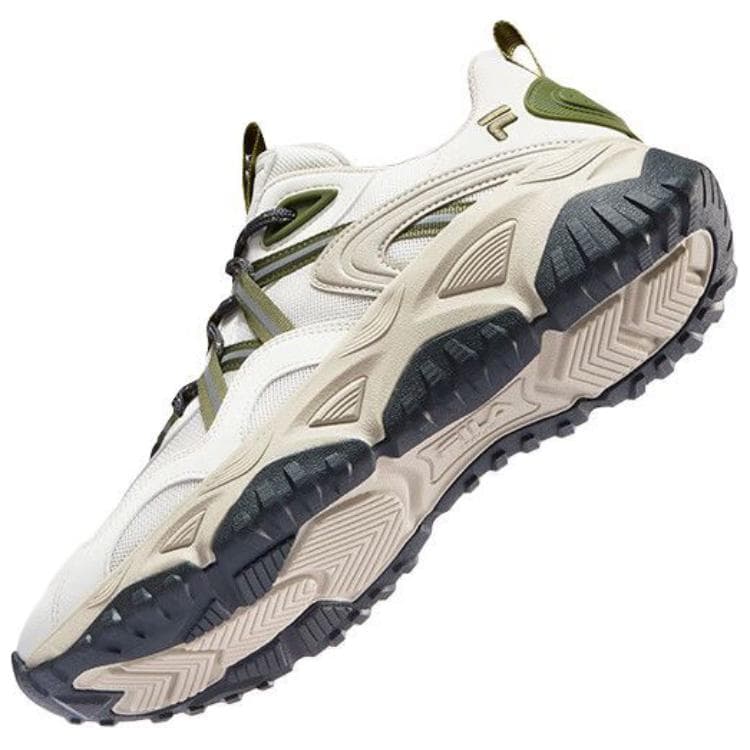 Кроссовки FILA FUSION FREEROAM Wander Shoes Низкие повседневные мужские кроссовки Бежево-зеленые - изображение 5