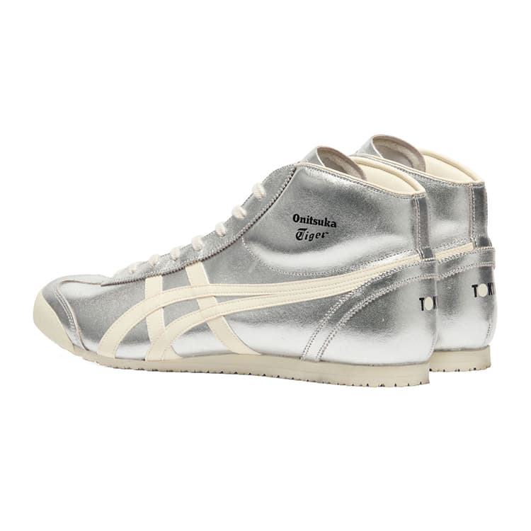 Кроссовки Onitsuka Tiger Mexico Mid Runner Устойчивый к истиранию MID Повседневная обувь Унисекс Серебряный - изображение 3