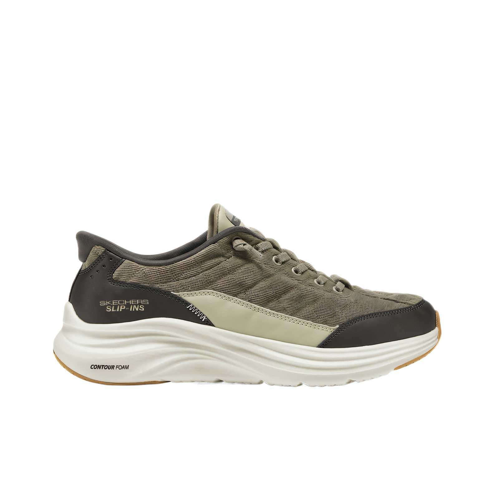 Кроссовки Skechers Slip On Повседневная обувь Мужская Оливково-зеленая - изображение 2