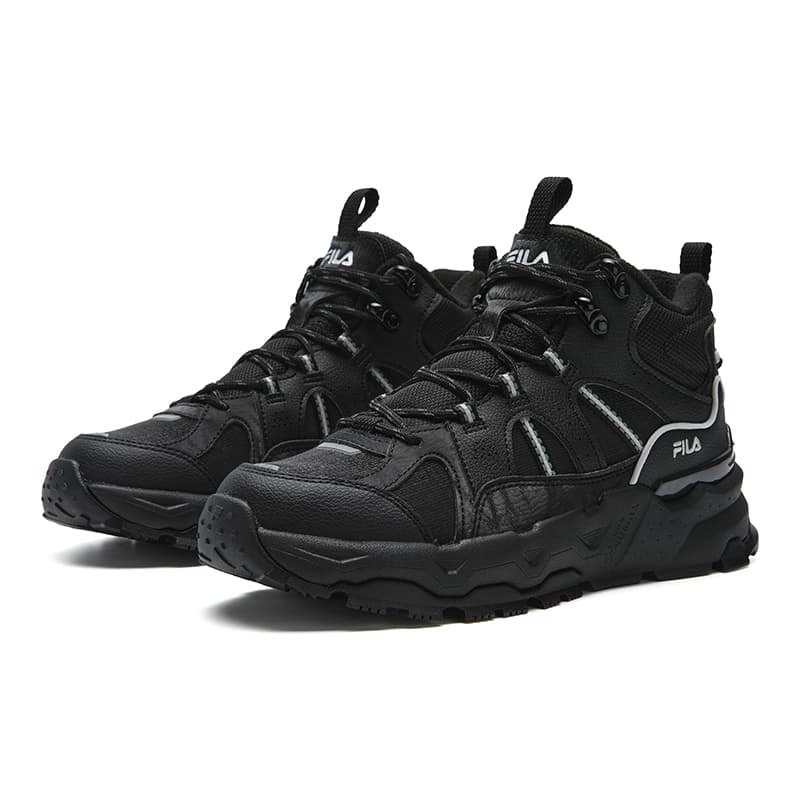 Кроссовки FILA TREK 1S MID WE Амортизация Устойчивость к истиранию Тепловая изоляция Повседневная обувь Женская Черная - изображение 3