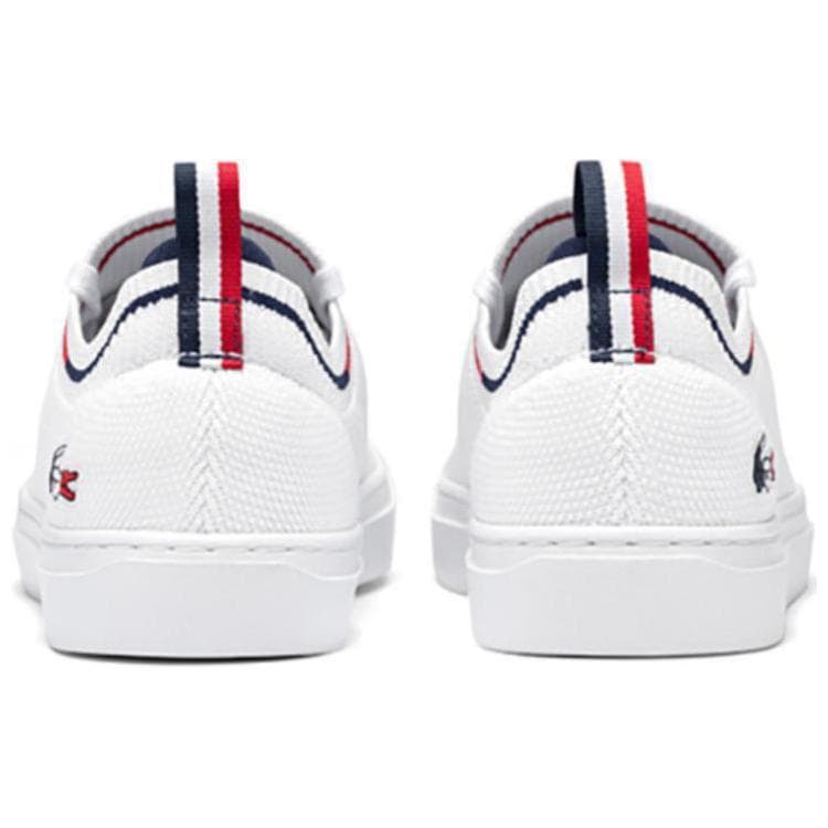 Кроссовки LACOSTE Ткань Противоскользящая Низкий Верх Повседневная Обувь Мужская Белая - изображение 4
