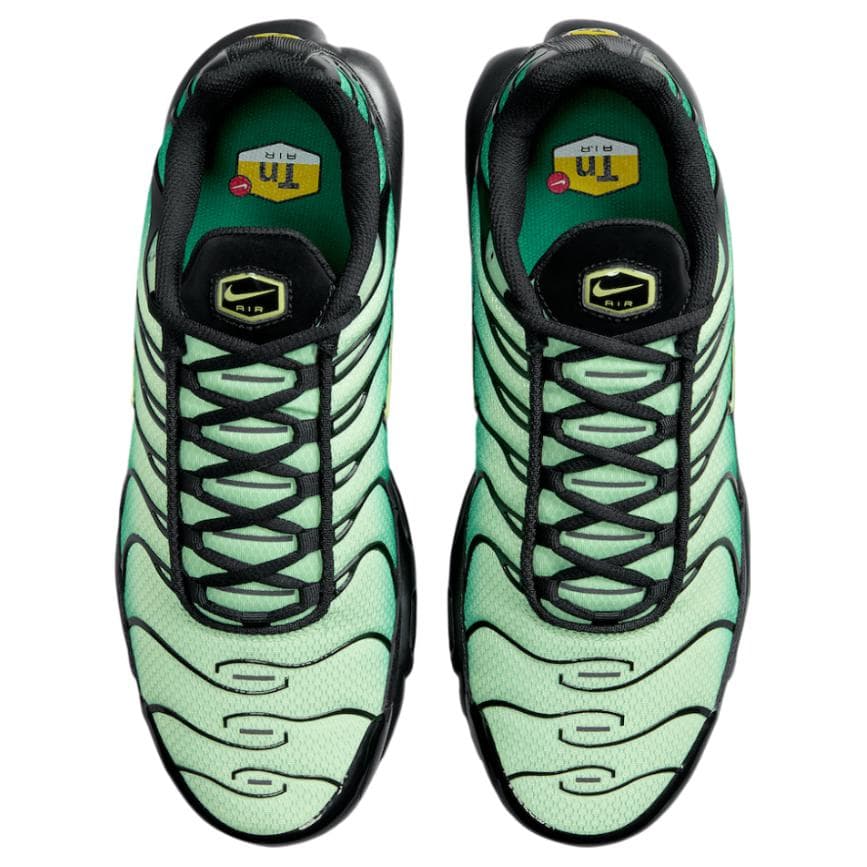 Кроссовки Nike Air max Плюс Дышащий Low Топ Повседневная обувь Унисекс Зелёно-чёрный - изображение 4
