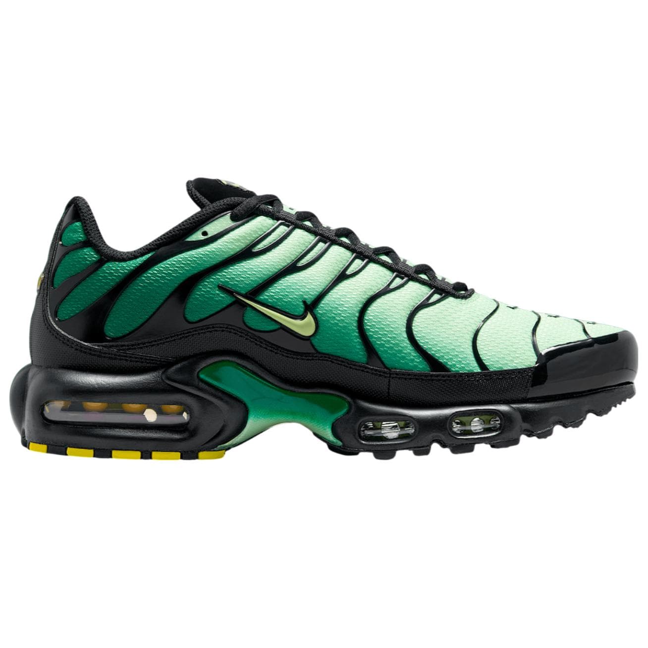 Кроссовки Nike Air max Плюс Дышащий Low Топ Повседневная обувь Унисекс Зелёно-чёрный - изображение 2