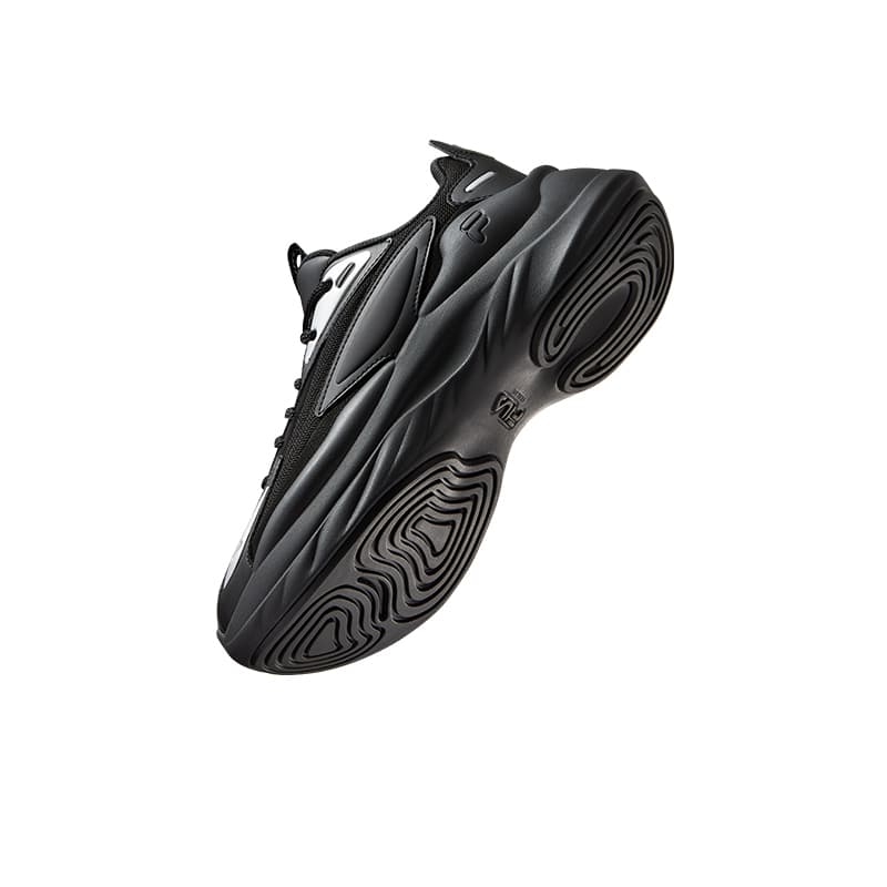 Кроссовки FILA FUSION BUZZARD Meteorite Shoes Текстиль Синтетическая кожа Увеличение высоты Повседневная обувь Женская Черный - изображение 4