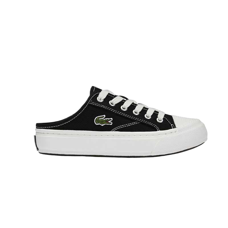 Кроссовки LACOSTE Холст Амортизация Износостойкий Низкий Топ Повседневная Обувь Женская Черная - изображение 2