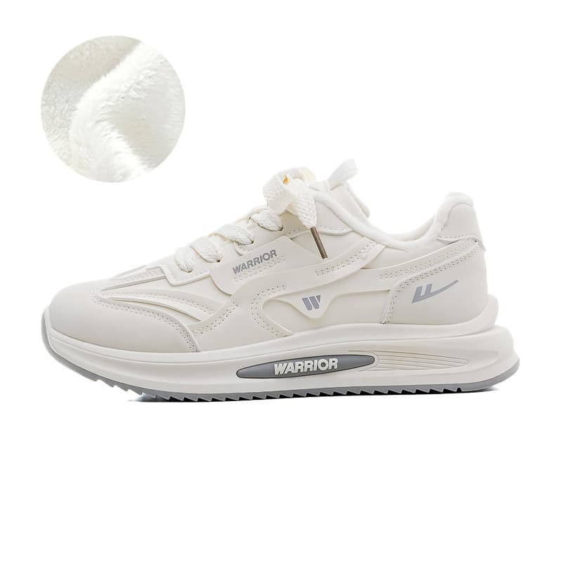Кроссовки Warrior Slip Resistant Abrasion Resistant Теплоизоляционный Низкий Топ Повседневная Обувь Женская Белый Серый - изображение 2