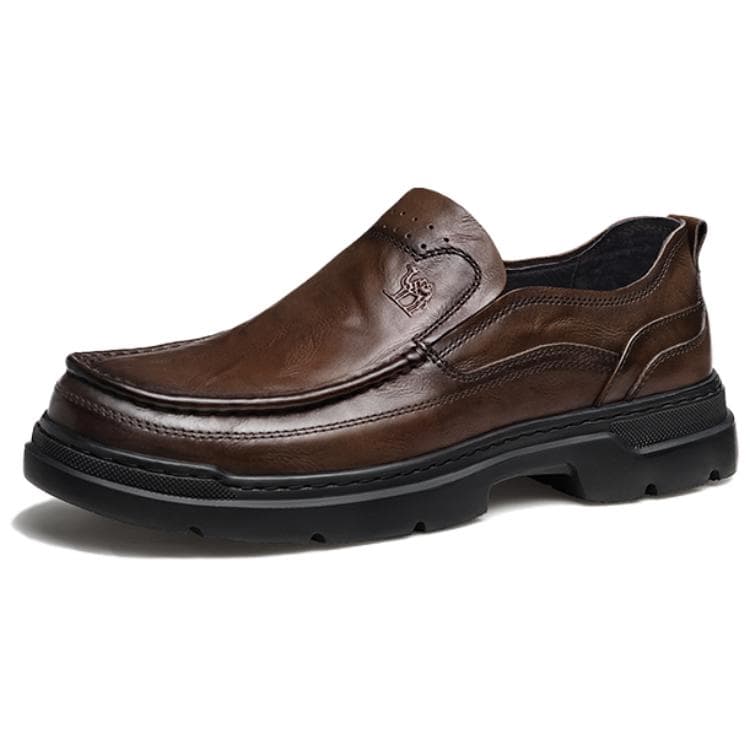 Camel Color Casual Leather Shoes Men's Верблюжий цвет Повседневные кожаные туфли Мужские - изображение 1