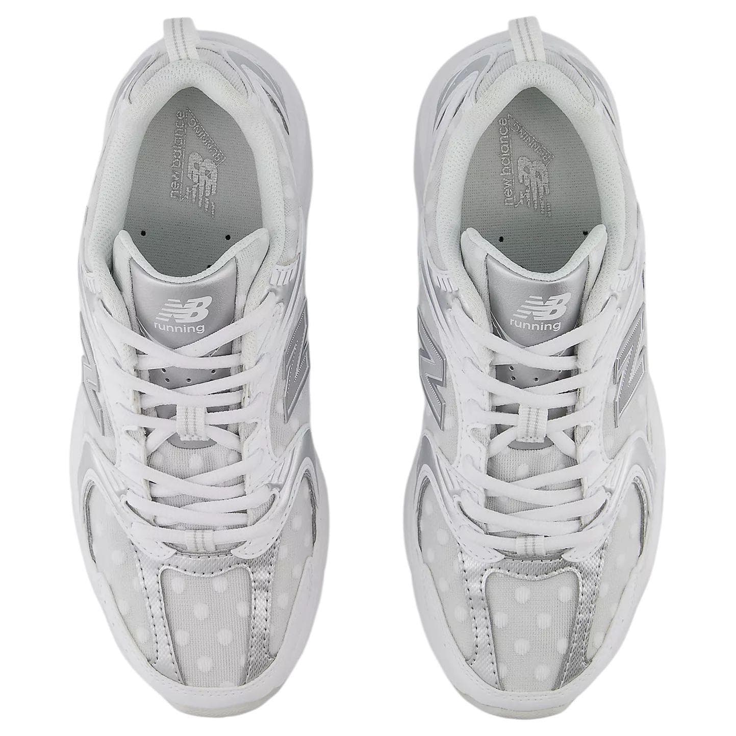 Кроссовки New Balance NB 530 Устойчивый к истиранию Низкий топ Повседневная обувь Унисекс Белый Серебряный - изображение 4