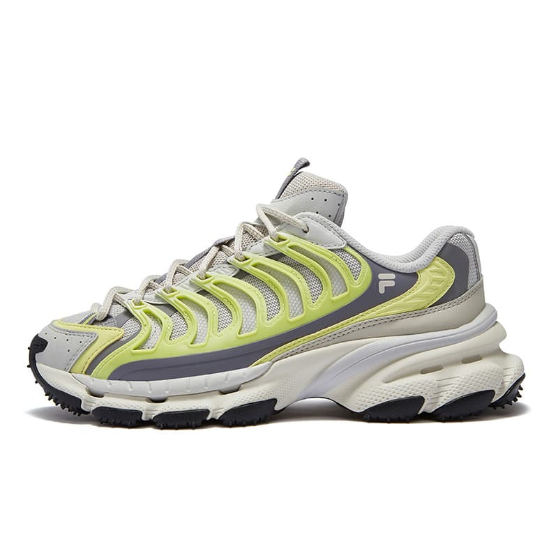 Кроссовки FILA FUSION BRACKET Starship Shoes Синтетическая кожа текстиль Низкий верх Повседневная обувь Женская Серый Зеленый - изображение 1