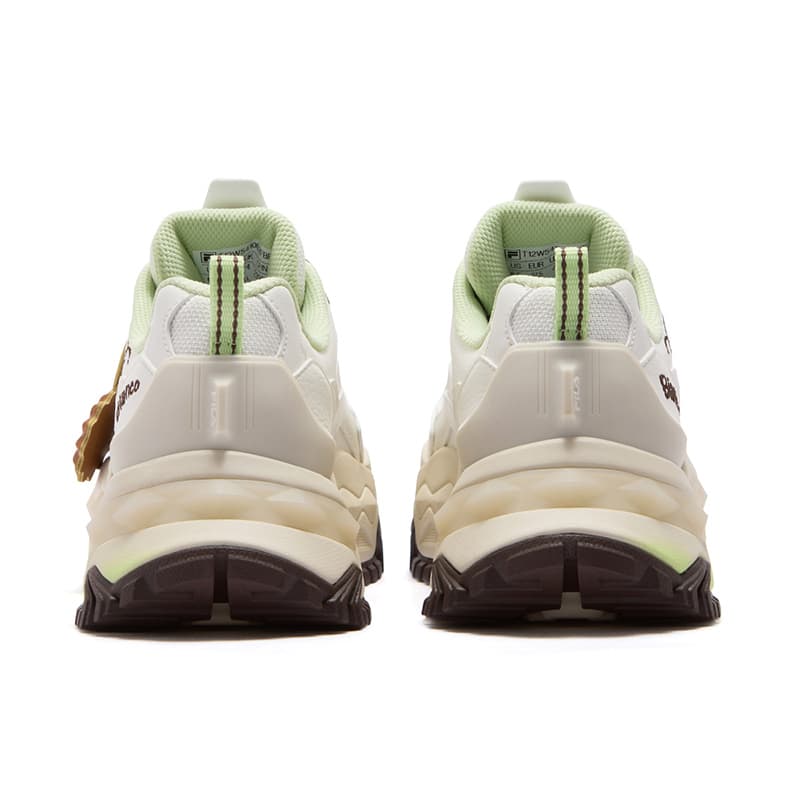 Кроссовки FILA FUSION BIANCO DX Бьянко Обувь Синтетическая кожа Повседневная обувь Женские Снег Бабочка Зелёный - изображение 6