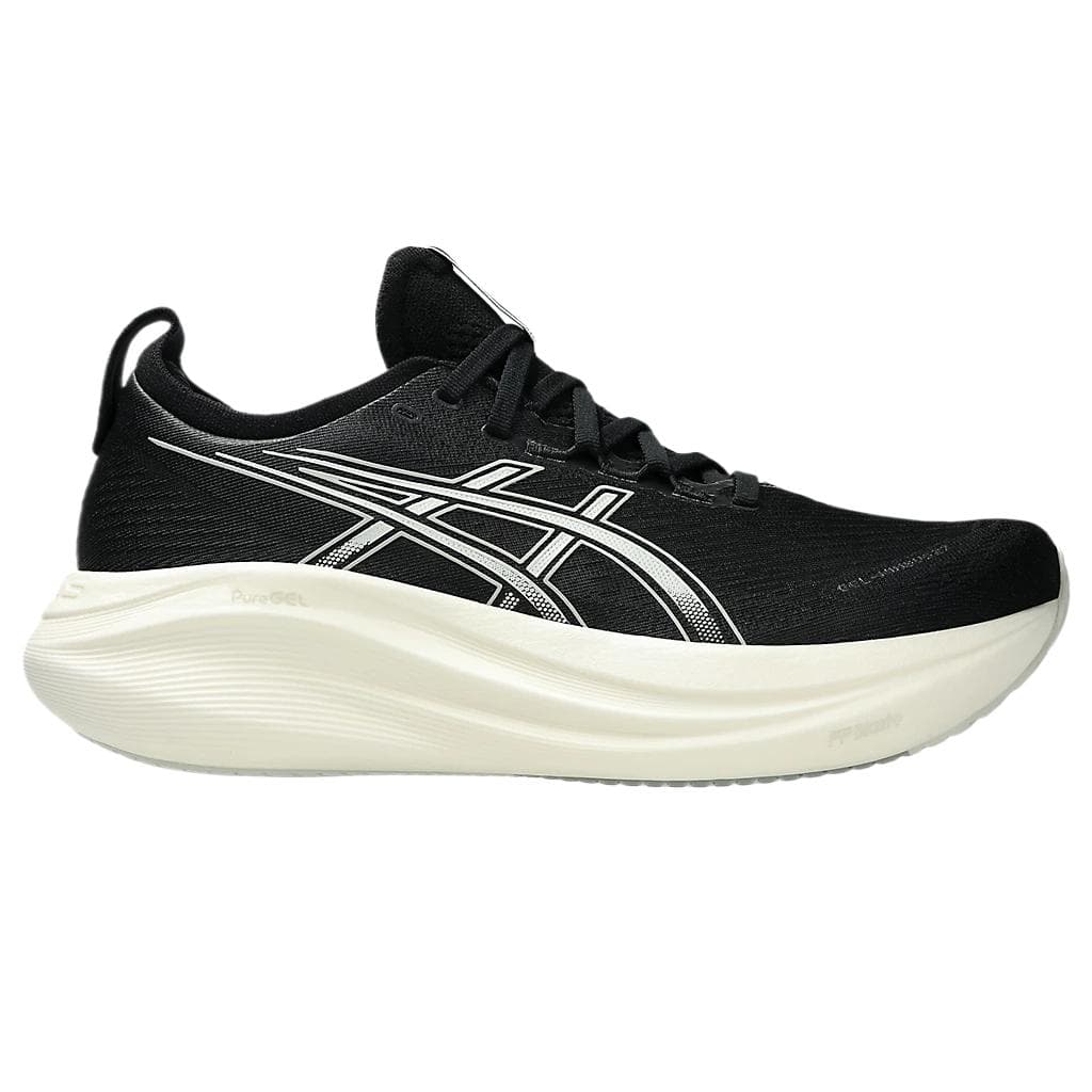Кроссовки ASICS Гель Nimbus 27 Устойчивый к истиранию Низкий Топ Повседневная Обувь Мужская Черно-Белая Широкая Стопа - изображение 2