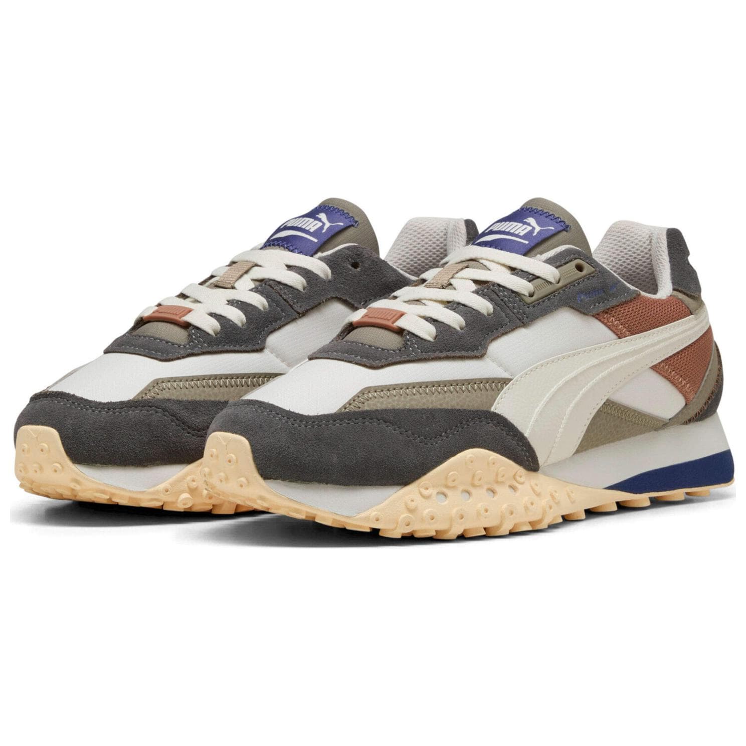 Кроссовки PUMA Текстиль Спилок коровьей кожи Искусственная кожа Устойчивая к истиранию низкая повседневная обувь унисекс Белый - изображение 3