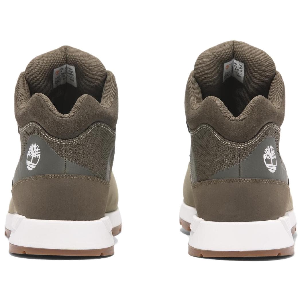 Кроссовки Timberland Противоскользящая Устойчивая к истиранию MID Топ Повседневная Обувь Мужская Оливково-Зеленая - изображение 4