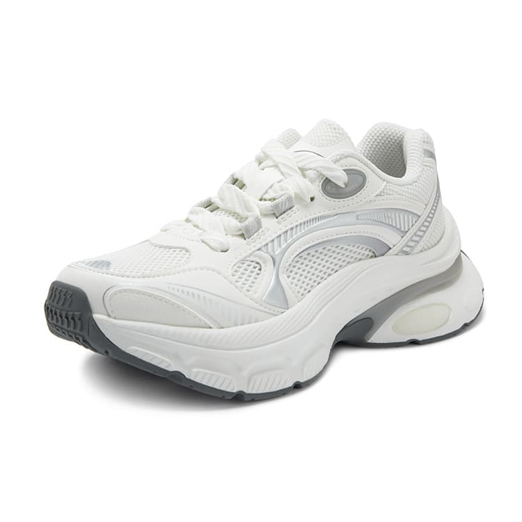 Кроссовки 361° Heart Shoes противоскользящие устойчивые к истиранию низкий топ повседневная обувь для женщин серебряный белый - изображение 2