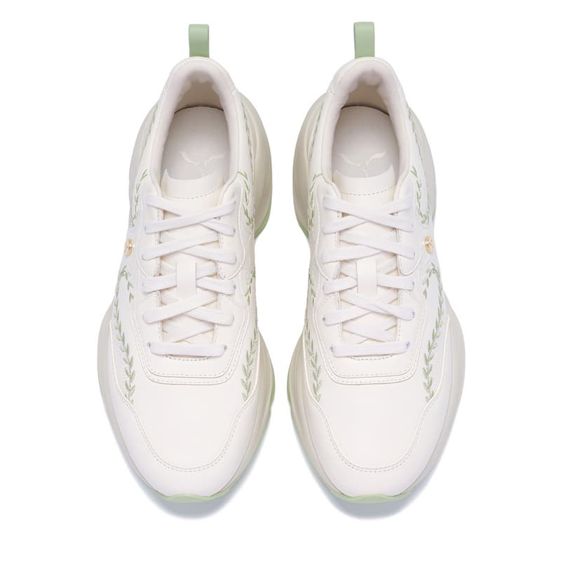 Кроссовки LI NING 1990 Classic Collection Противоскользящая Устойчивая к истиранию Покрытие Низкий Верх Повседневная Обувь Женская - изображение 3