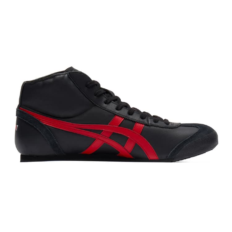 Кроссовки Onitsuka Tiger Mexico Mid Runner Кожа MID Повседневная обувь Унисекс Черный Красный - изображение 2