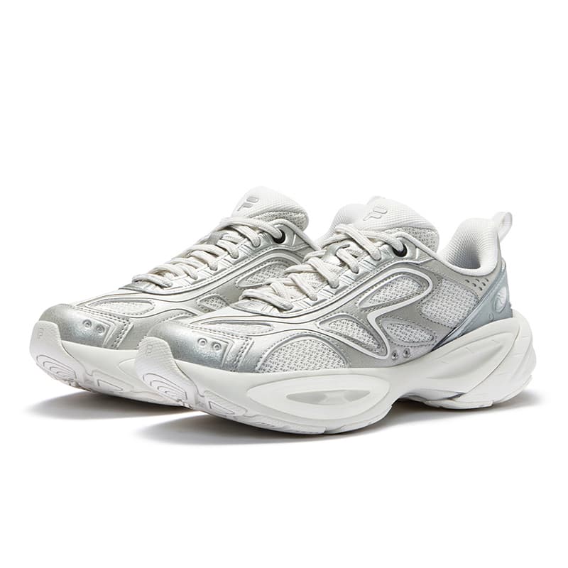 Кроссовки FILA FUSION BUZZARD II Meteorite Shoes 2 Дышащий Low Топ Повседневная обувь Женские Серый белый - изображение 2