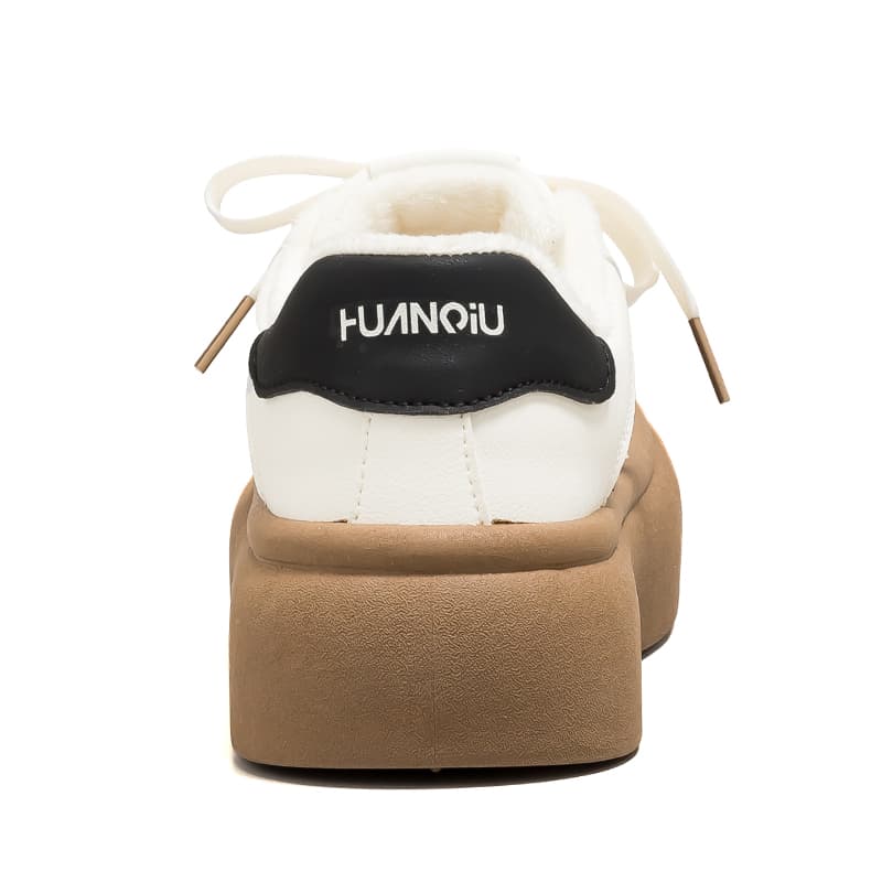 Кроссовки HUANQIU Многоцветный Платформа Утолщенный и с флисовой подкладкой минималистский дизайн - изображение 4