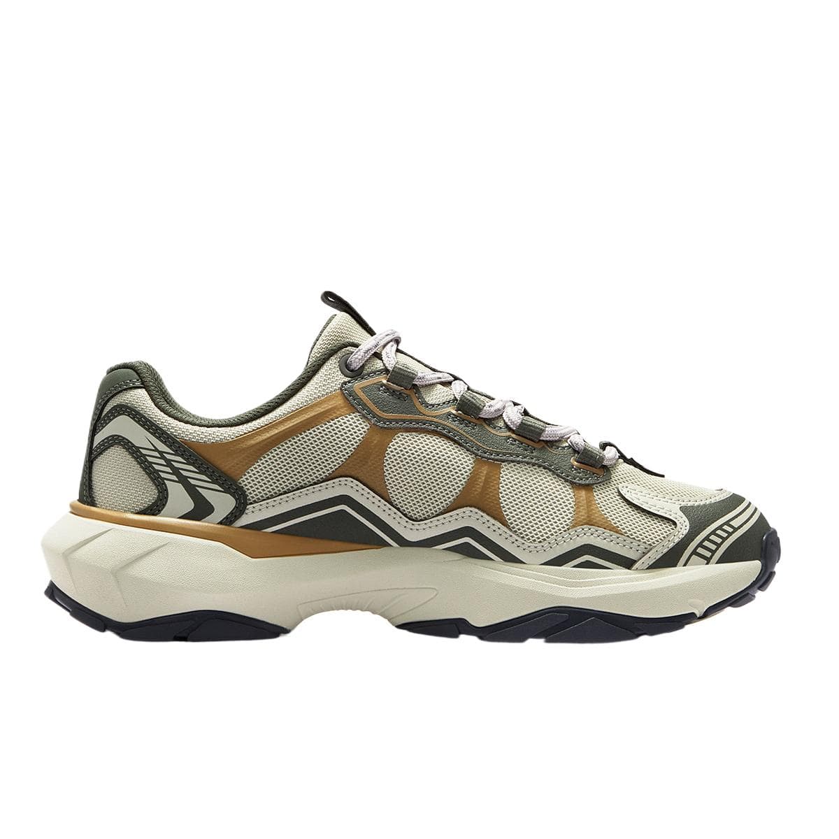 Кроссовки FILA FUSION GRAVEL Stratum Shoes Ткань Низкий Верх Повседневная Обувь Мужская Зеленый Коричневый - изображение 2