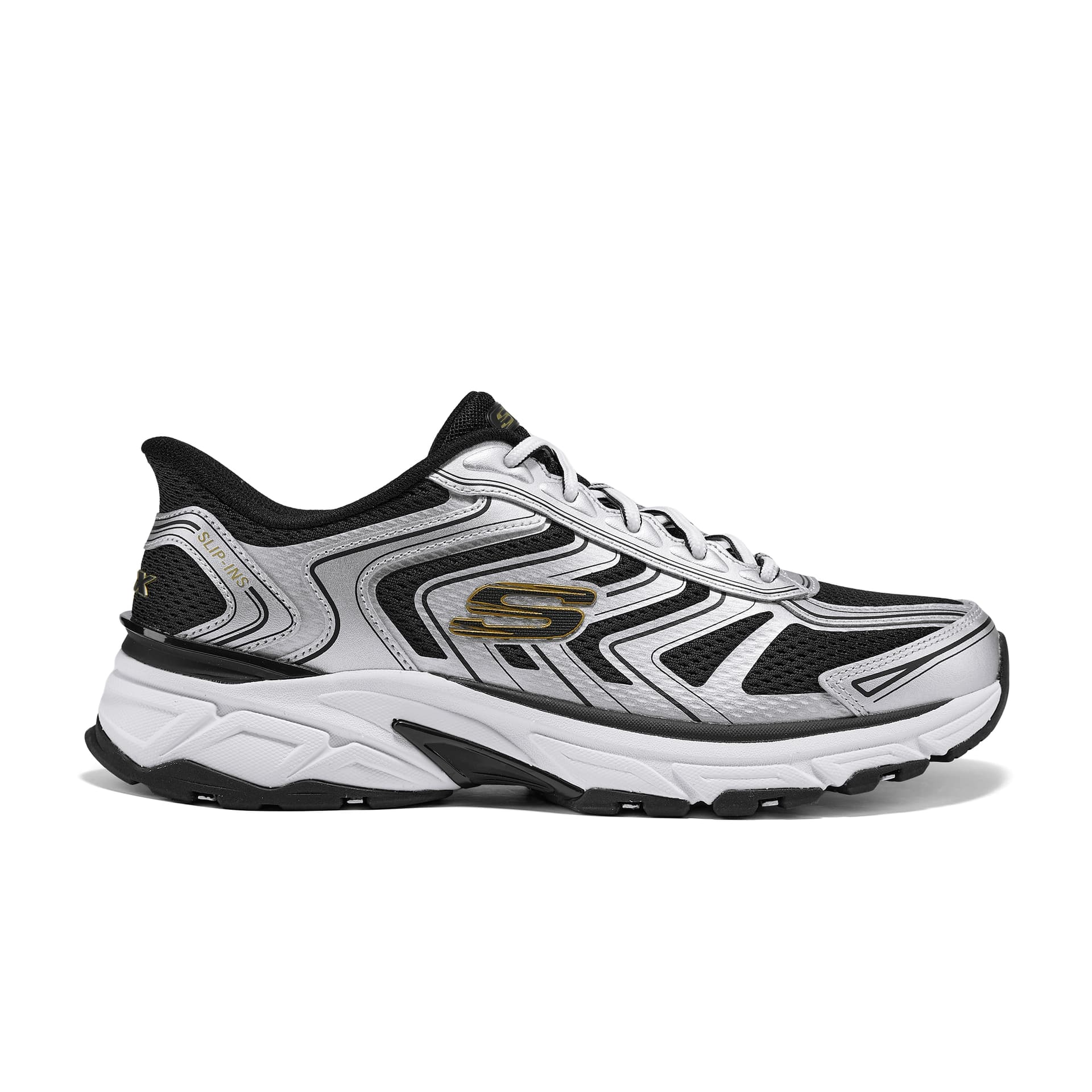 Кроссовки Skechers Серебряный Панель Легкий Low Топ Повседневная обувь Мужской Серебряный - изображение 2