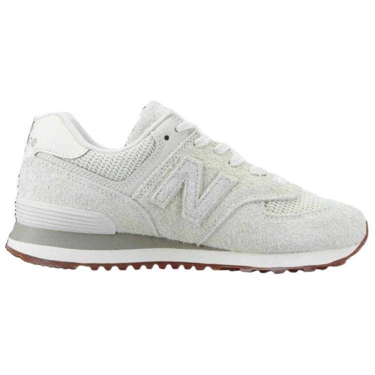 Кроссовки New Balance NB 574 Кожа Устойчивая к истиранию Низкий верх Повседневная обувь Женская Бежевая - изображение 2