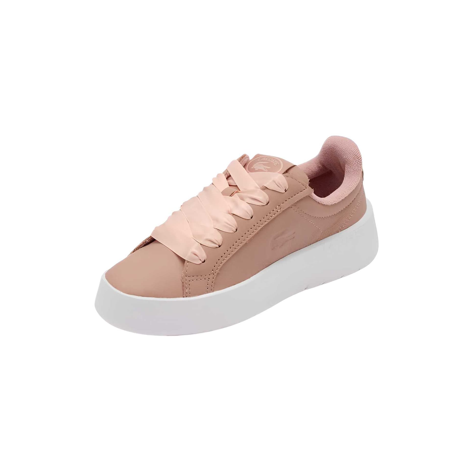 Кроссовки LACOSTE Carnaby Коровья кожа Низкий топ Повседневная обувь Женская Розовая - изображение 2