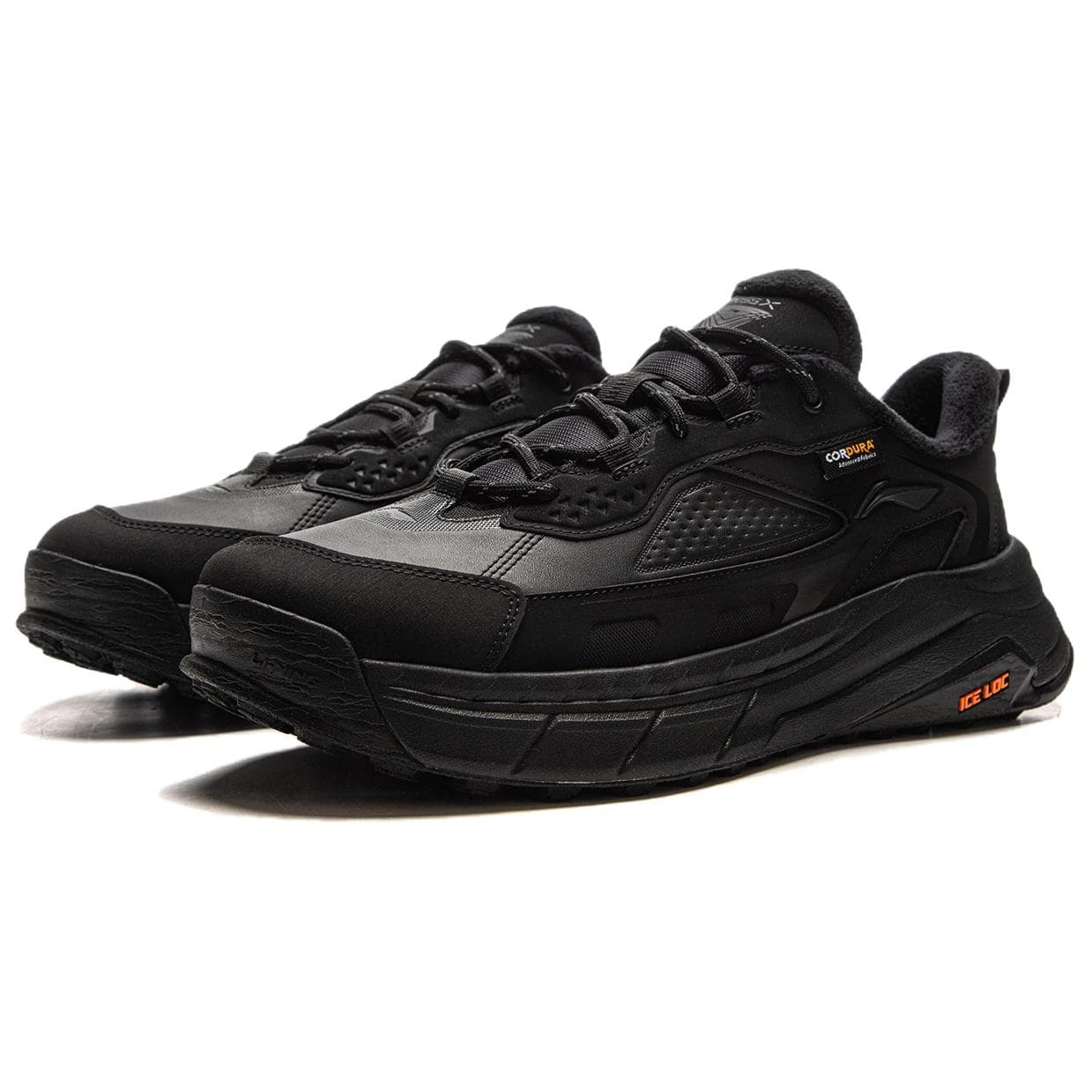 Кроссовки Li-Ning LINING Cloud 2LOW Флисовая подкладка Светоотражающий Мягкий Покрытие на платформе Увеличение роста Удобный Амортизация Противоскользящий Износостойкий Термозащитный Oтскок Лоу-топы Повседневный Унисекс Черный - изображение 3