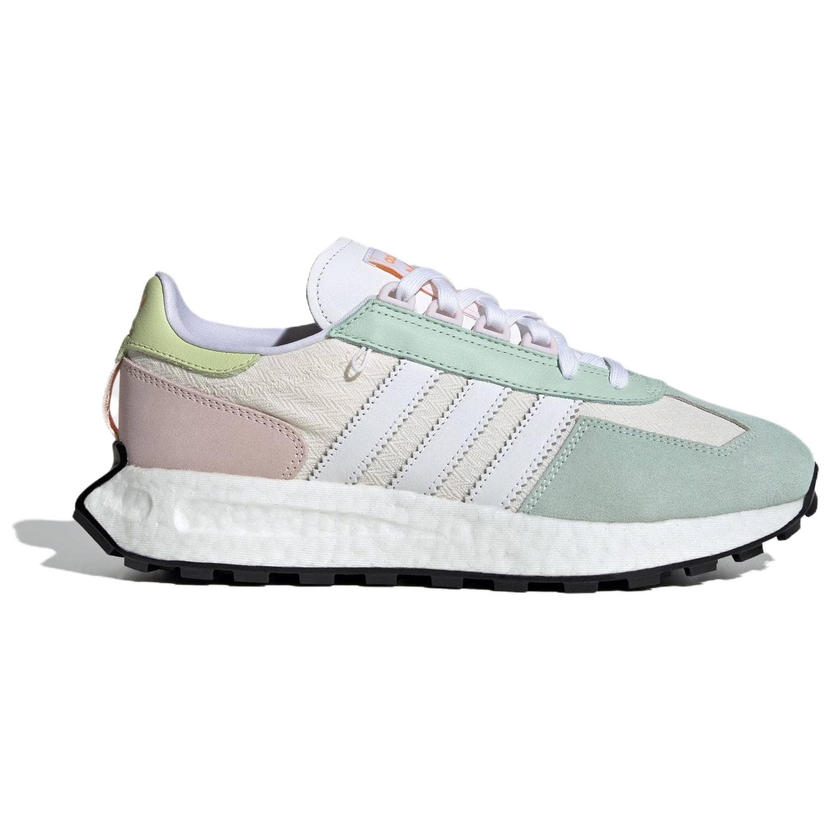 Кроссовки Adidas Originals Retropy E5 Кожа Низкий Верх Повседневная Обувь Женская Зеленый Белый Желтый - изображение 2