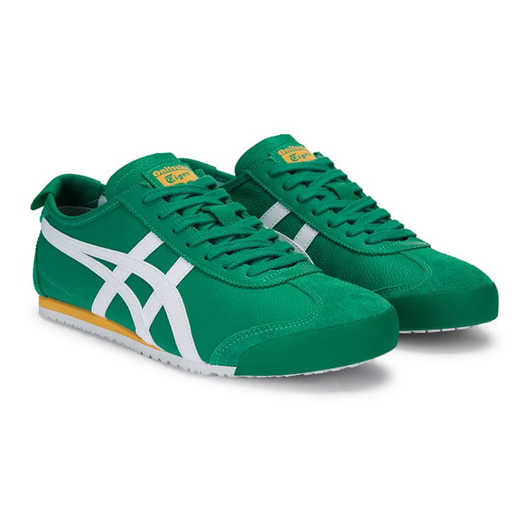 Кроссовки Onitsuka Tiger MEXICO 66 Противоскользящая и Дышащая Низкая Повседневная Обувь Унисекс Зеленая - изображение 3