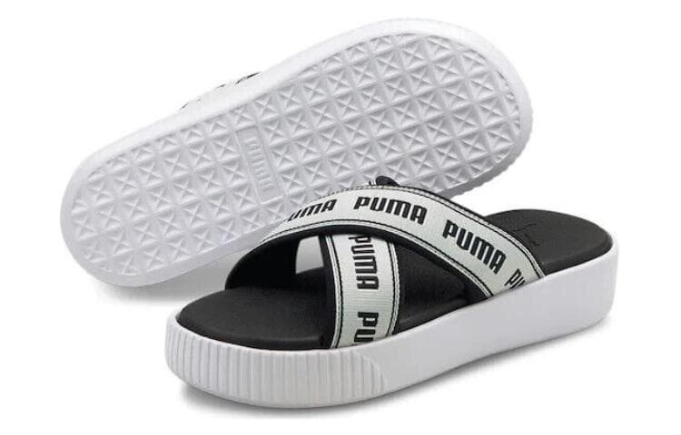 Сандалии PUMA Platform Slides Black White - изображение 5